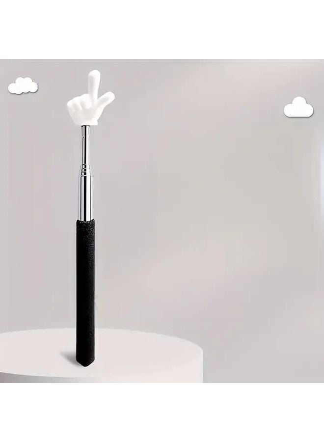 Black Retractable Finger Pointer For Teachers Students Classroom Office Use - Image 1